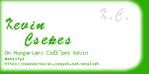 kevin csepes business card